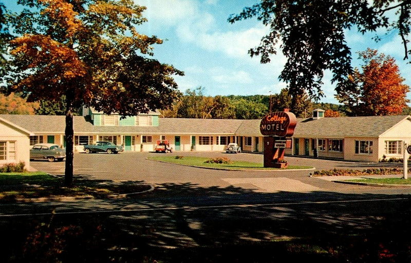 College Motel - Old Post Card